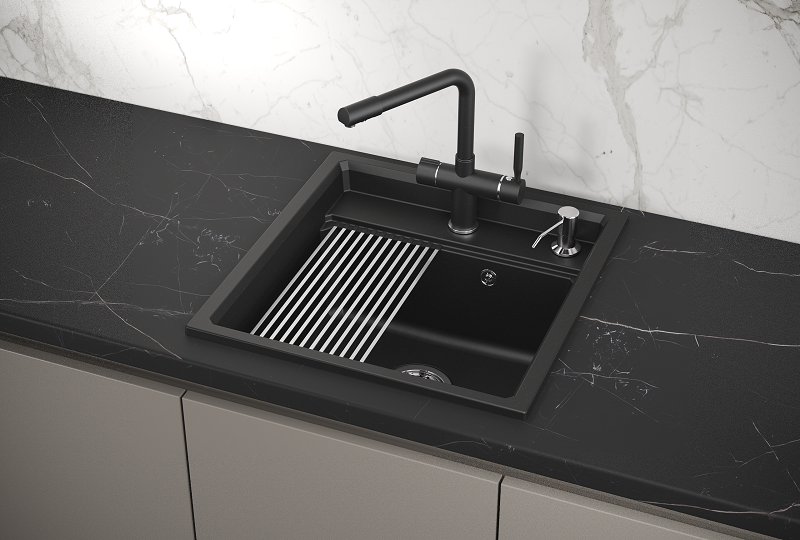 Мойка кухонная Granula Kitchen Space 5002, ШВАРЦ